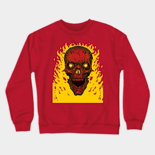 Flaming skull Crewneck Sweatshirt